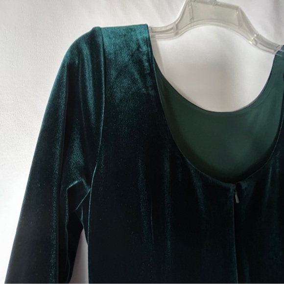 NWT Alex Evenings size 12 green velvet dress - Picture 6 of 15